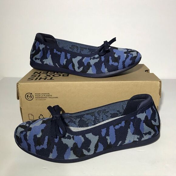 Clarks Cloudsteppers Carly Hope Washable Knit Bow Flats - Picture 1 of 7